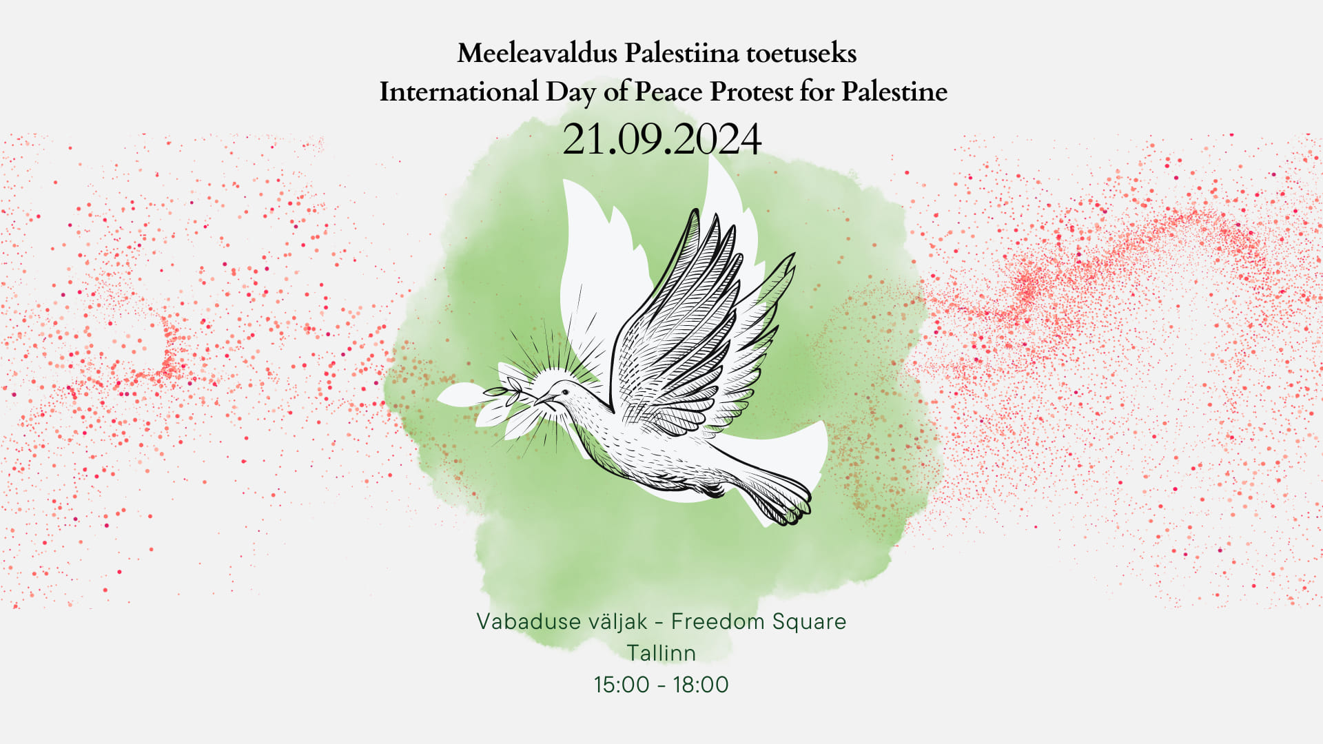 De Ziua Internațională a Păcii (21.09) va avea loc la Tallinn o demonstrație de susținere a Palestinei